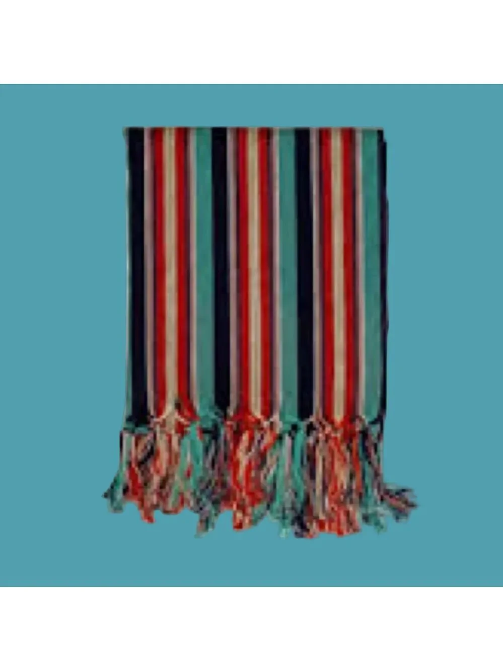 Striped Multicolor Woven Towel New With Tags 2 Side Beach Towel Travel Towel